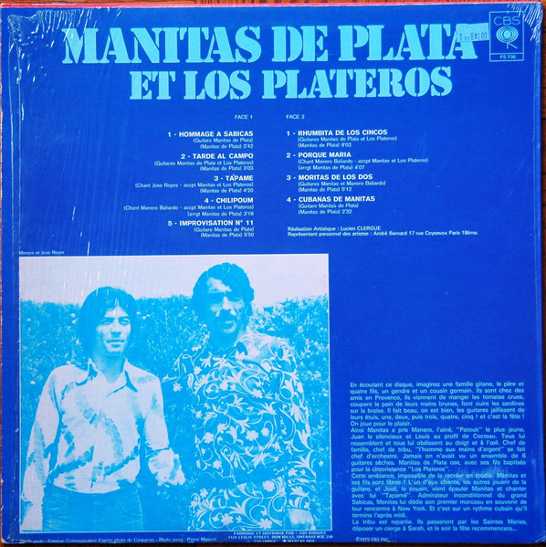 Manitas De Plata Et Los Plateros - Manitas De Plata Et Los Plateros | CBS (FS 736) - 2
