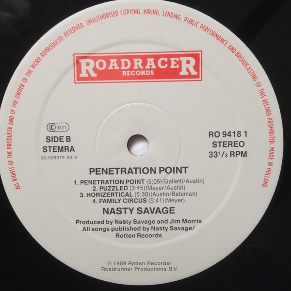 Nasty Savage - Penetration Point | Roadracer Records (RO 9418 1) - 4