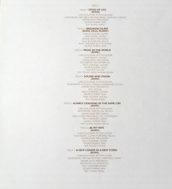 David Bowie - Low | Parlophone (DB 77821) - 3