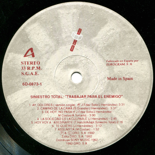 Siniestro Total - Trabajar Para El Enemigo - 2 Vinilos | DRO (DF 6 D0873) - 3