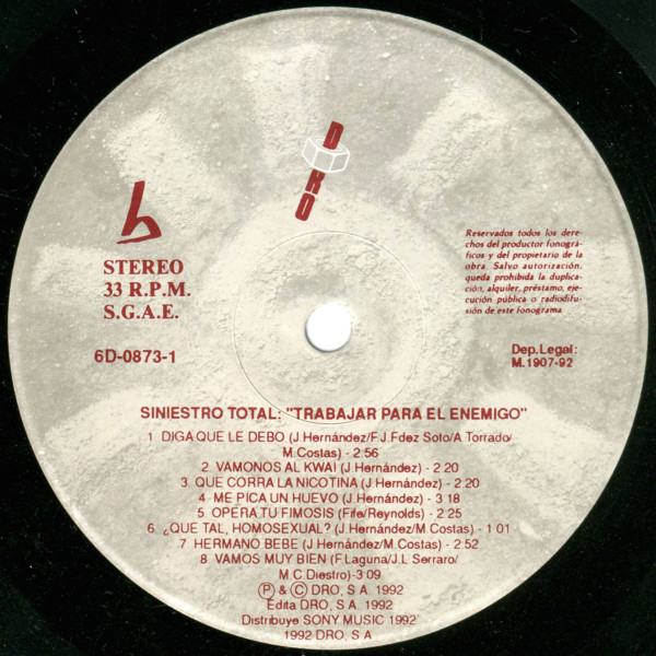 Siniestro Total - Trabajar Para El Enemigo - 2 Vinilos | DRO (DF 6 D0873) - 4