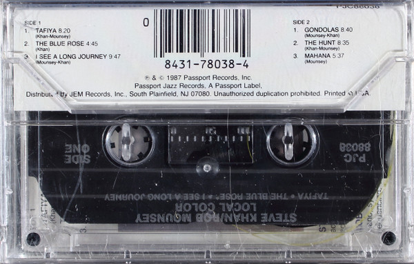 Steve Khan , Rob Mounsey - Local Color [Cassette] | Passport Jazz (PJC88038) - 2