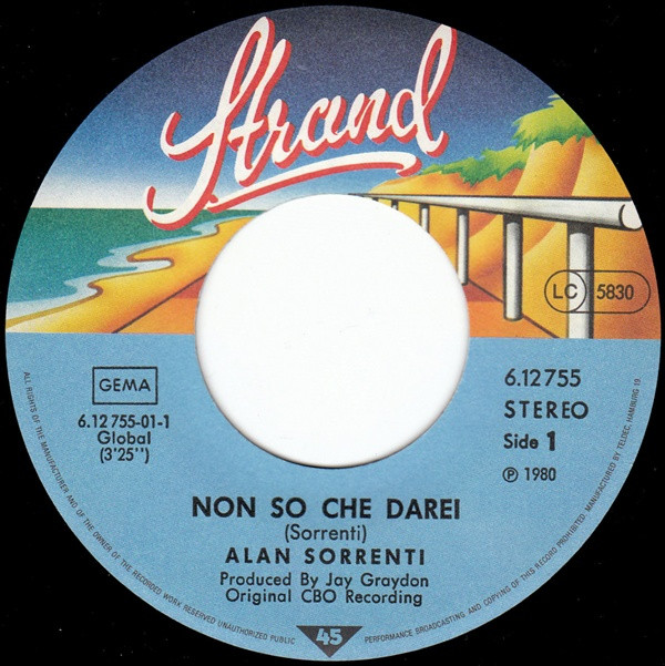 Alan Sorrenti - Non So Che Darei | Strand (6.12 755)