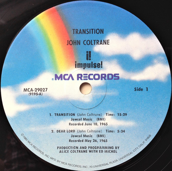 John Coltrane - Transition | MCA Records (MCA-29027) - 3
