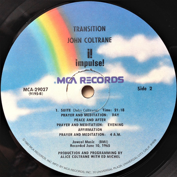 John Coltrane - Transition | MCA Records (MCA-29027) - 4