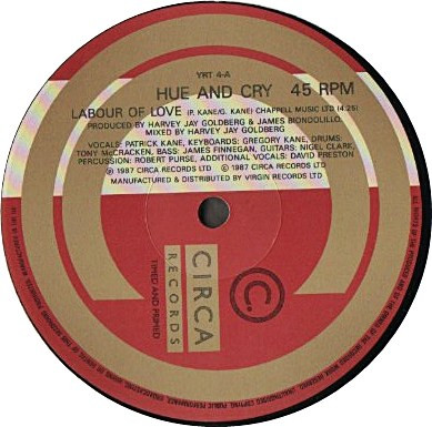 Hue & Cry - Labour Of Love | Circa (YRT4) - 2