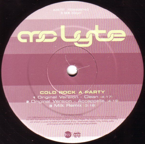 MC Lyte - Cold Rock A Party (Bad Boy Remix) | EastWest (A3975T) - 3 MC Lyte - Cold Rock A Party (Bad Boy Remix) | EastWest (A3975T) - 3