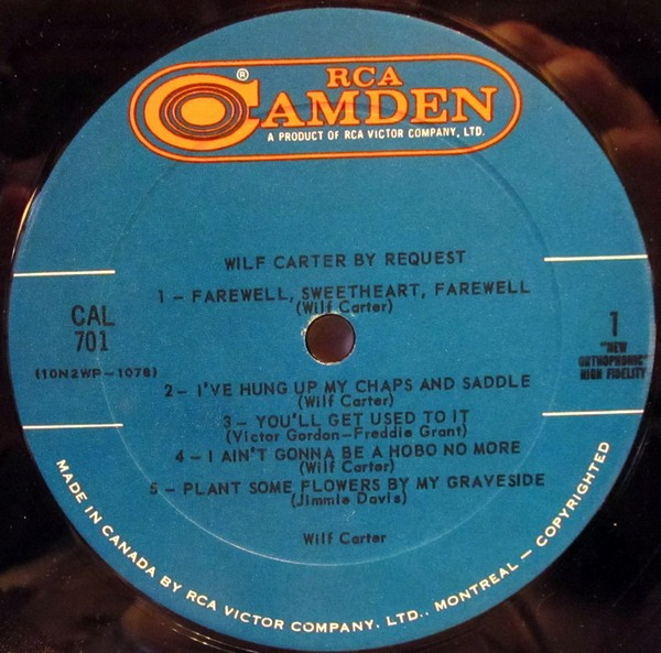 Wilf Carter - Wilf Carter By Request | RCA Camden (CAL 701) - 3 Wilf Carter - Wilf Carter By Request | RCA Camden (CAL 701) - 3