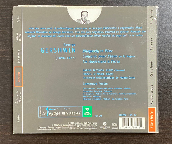 George Gershwin - Rhapsody In Blue - Un Américain à Paris | Erato (3984-27491-2) - 3