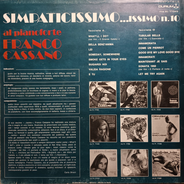 Franco Cassano - Simpaticissimo | Durium (ms AI 77349) - 2 Franco Cassano - Simpaticissimo | Durium (ms AI 77349) - 2