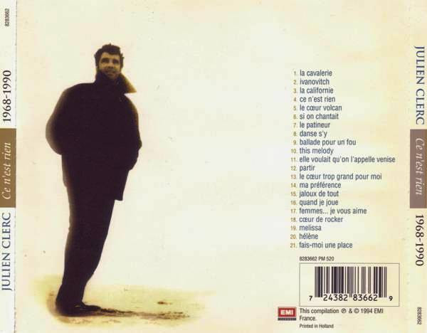 Julien Clerc - Ce N'Est Rien (1968-1990) | EMI France (828366 2) - 2
