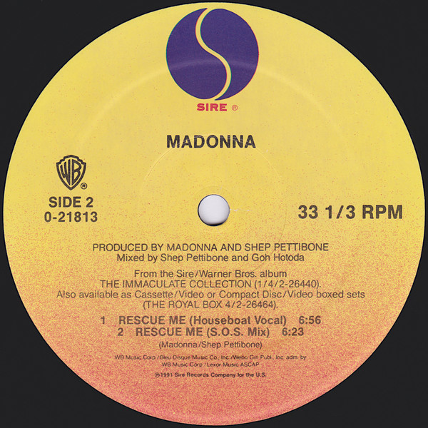 Madonna - Rescue Me | Sire (0-21813) - 4 Madonna - Rescue Me | Sire (0-21813) - 4