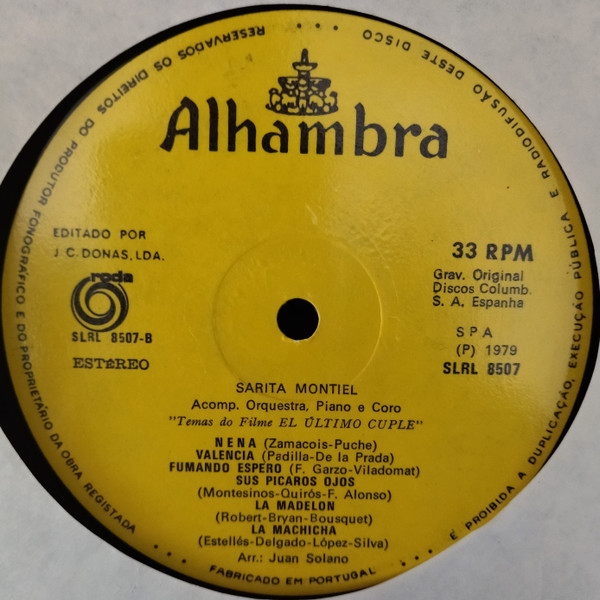 Sara Montiel - Canciones De La Película "El Ultimo Cuplé" | Alhambra (SLRL 8507) - 2