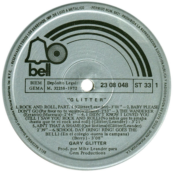 Gary Glitter - Glitter | Bell Records (23 08 048) - 4 Gary Glitter - Glitter | Bell Records (23 08 048) - 4