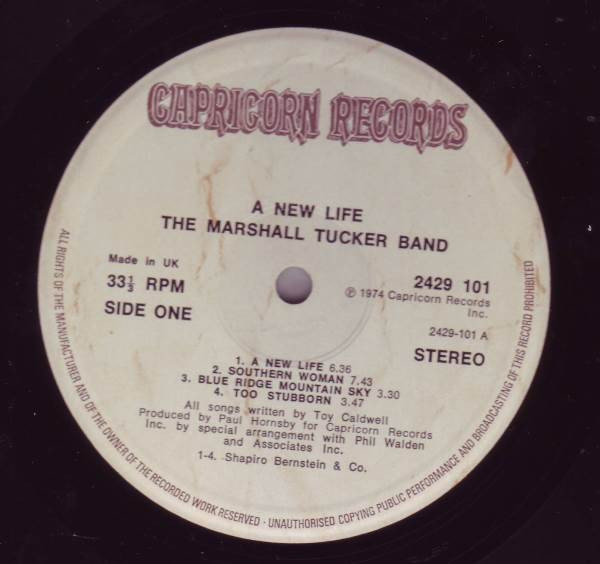 The Marshall Tucker Band - A New Life | Capricorn Records (2429 101) - 4 The Marshall Tucker Band - A New Life | Capricorn Records (2429 101) - 4