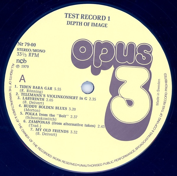 Various - Test Record 1 (Depth Of Image) | Opus 3 (79-00) - 2 Various - Test Record 1 (Depth Of Image) | Opus 3 (79-00) - 2