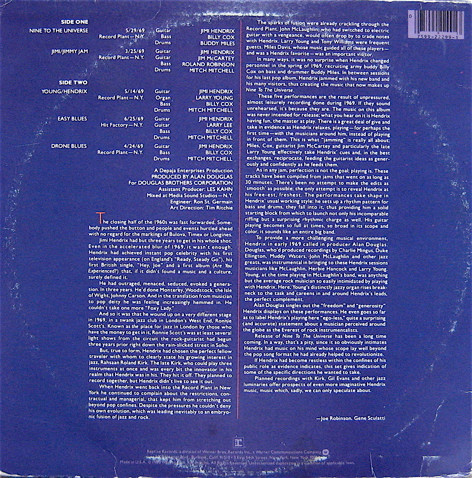 Jimi Hendrix - Nine To The Universe | Reprise Records (HS 2299) - 3 Jimi Hendrix - Nine To The Universe | Reprise Records (HS 2299) - 3