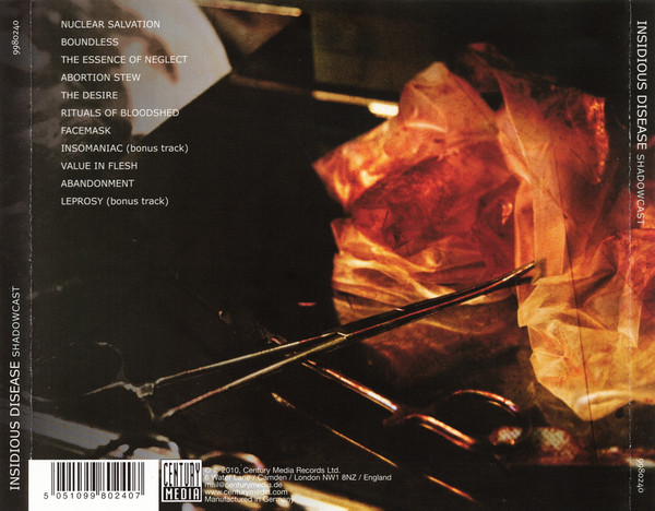 Insidious Disease - Shadowcast CD | Century Media (9980240) - 4 Insidious Disease - Shadowcast CD | Century Media (9980240) - 4