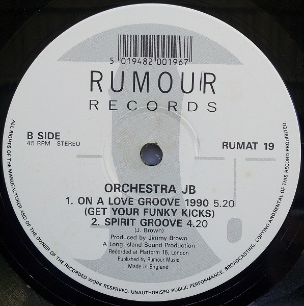 Orchestra JB - Free Spirit (Slow Burn) | Rumour Records (RUMAT 19) - 2