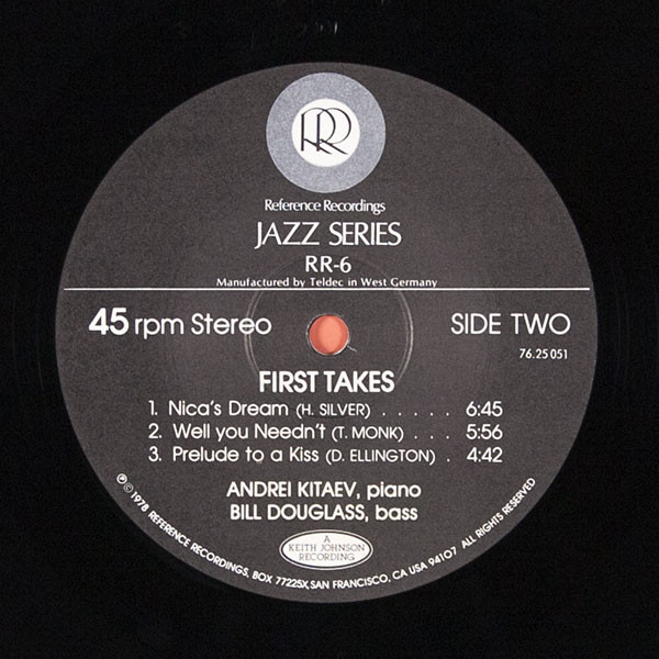 Andrei Kitaev / Bill Douglass - First Takes | Reference Recordings (RR-6) - 4