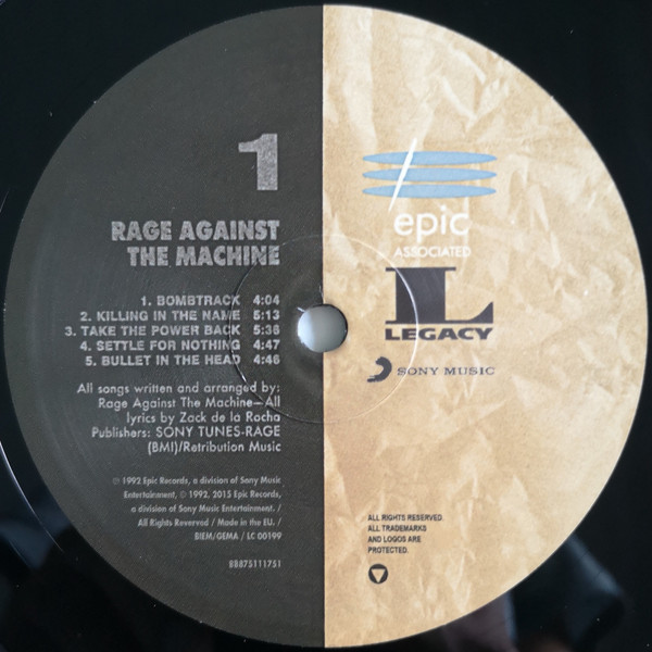 Rage Against The Machine - Rage Against The Machine | Epic Associated (88875111751) - 3 Rage Against The Machine - Rage Against The Machine | Epic Associated (88875111751) - 3