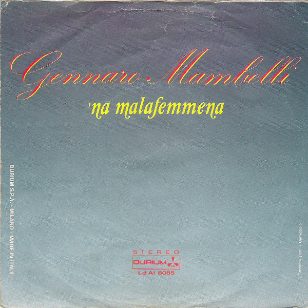 Gennaro Mambelli - E Moro | Durium (Ld AI 8085) - 2 Gennaro Mambelli - E Moro | Durium (Ld AI 8085) - 2