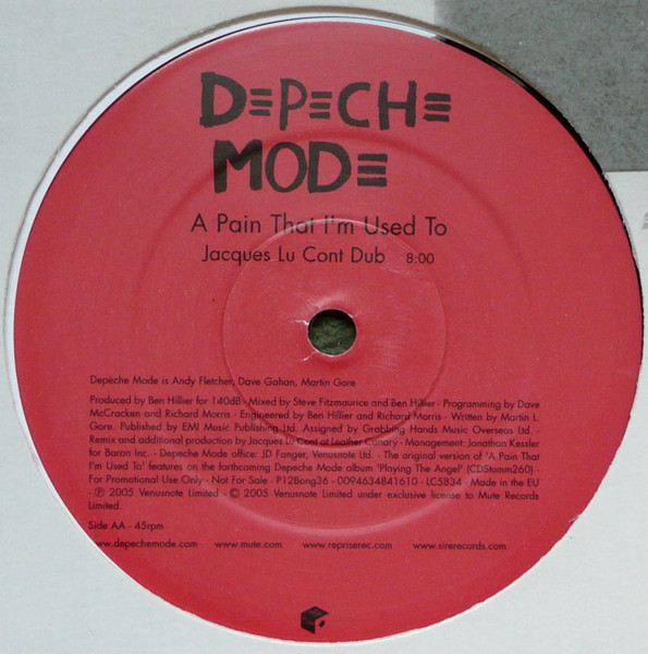 Depeche Mode - A Pain That I'm Used To | Mute (P12Bong36) - 4
