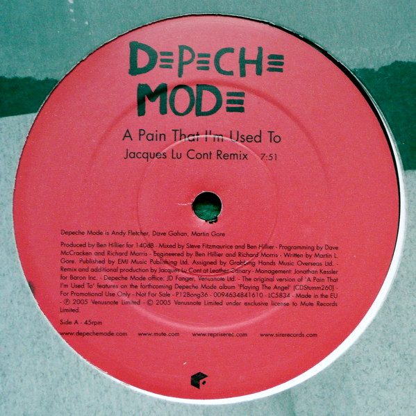 Depeche Mode - A Pain That I'm Used To | Mute (P12Bong36) - 3