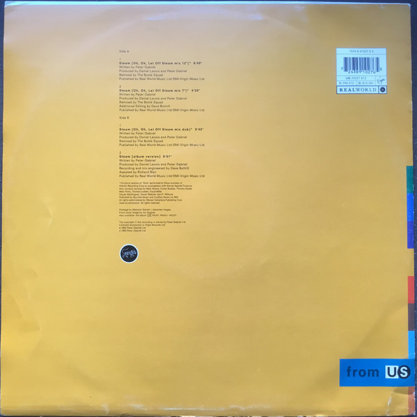 Peter Gabriel - Steam [Oh, Oh, Let Off Steam Mixes] | Real World Records (PGST 812)