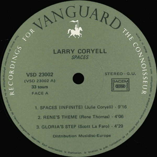 Larry Coryell - Spaces | Vanguard (VSD 23002) - main