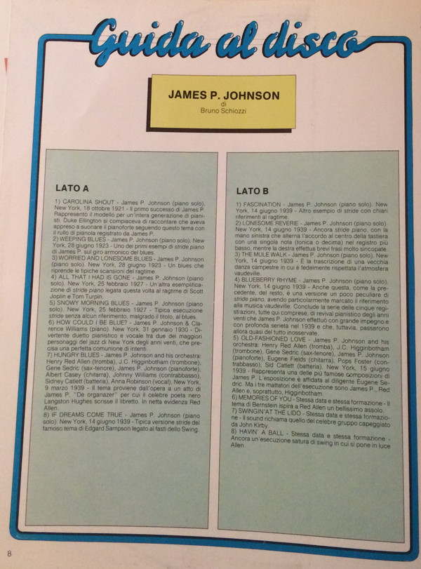 James Price Johnson - James P. Johnson | Fabbri Editori (GdJ 85) - 2 James Price Johnson - James P. Johnson | Fabbri Editori (GdJ 85) - 2