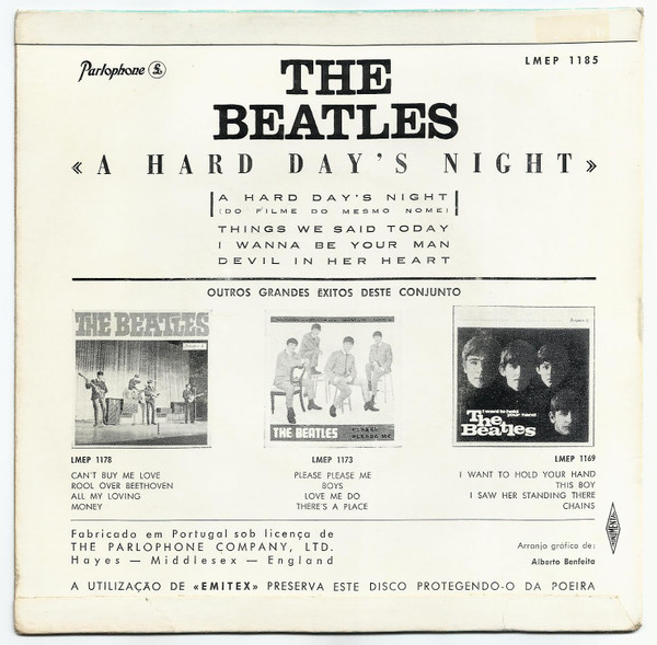 The Beatles - A Hard Day's Night | Parlophone (LMEP 1185) - 2