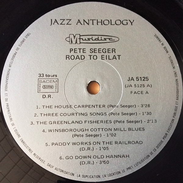 Pete Seeger - Road To Eilat | Musidisc (30 JA 5125) - 3 Pete Seeger - Road To Eilat | Musidisc (30 JA 5125) - 3