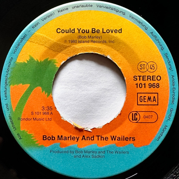 Bob Marley & The Wailers - Could You Be Loved | Island Records (101 968) - 3
