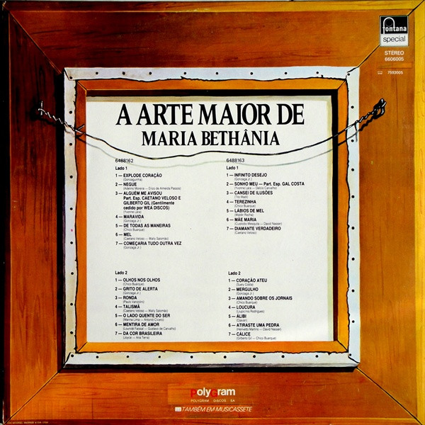 Maria Bethânia - A Arte Maior De Maria Bethânia | Fontana (6606005) - 3 Maria Bethânia - A Arte Maior De Maria Bethânia | Fontana (6606005) - 3