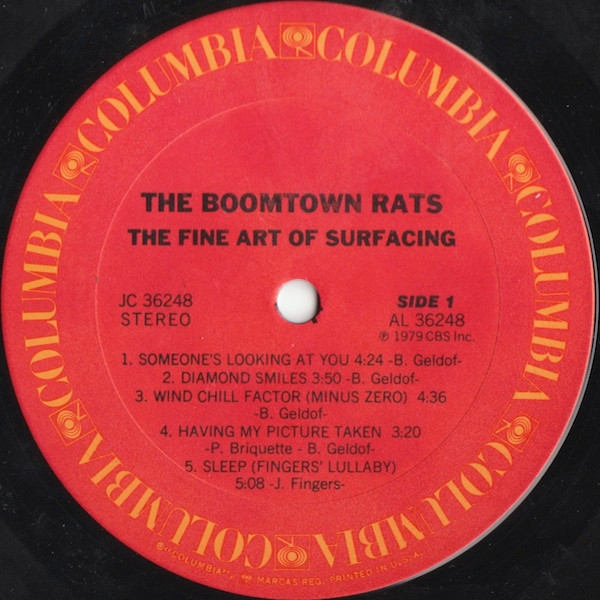 The Boomtown Rats - The Fine Art Of Surfacing | Columbia (JC 36248) - 3 The Boomtown Rats - The Fine Art Of Surfacing | Columbia (JC 36248) - 3