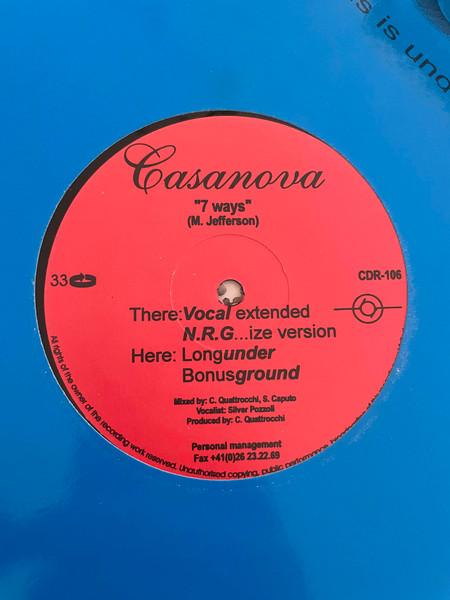 Casanova - 7 Ways | CDR (CDR-106) - main