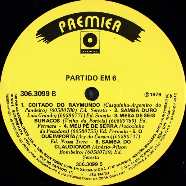 Partido Em 6 - Partido Em 6 | Premier (306.3099) - 4 Partido Em 6 - Partido Em 6 | Premier (306.3099) - 4
