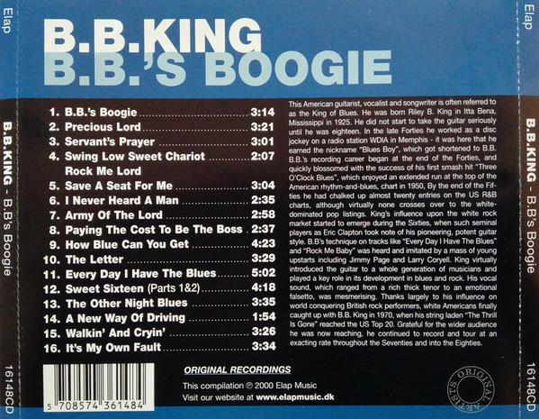 B.B. King - B.B.'s Boogie | Elap Music (16148CD) - 2 B.B. King - B.B.'s Boogie | Elap Music (16148CD) - 2