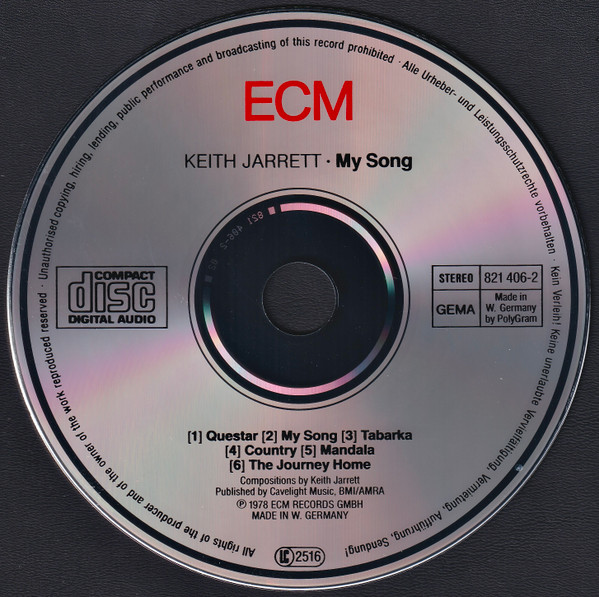 Keith Jarrett - My Song | ECM Records (821 406-2) - 3