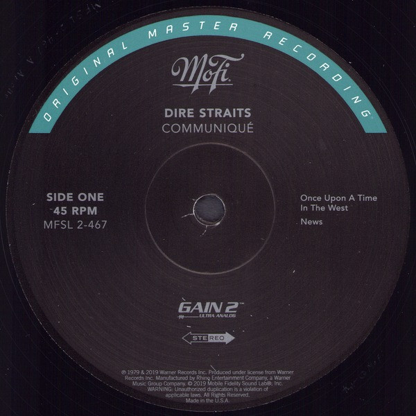 Dire Straits - Communiqué | Mobile Fidelity Sound Lab (MFSL 2-467) - 3