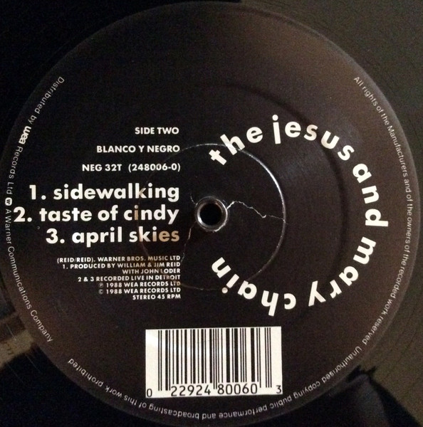 The Jesus And Mary Chain - Sidewalking | Blanco Y Negro (NEG 32T) - 4 The Jesus And Mary Chain - Sidewalking | Blanco Y Negro (NEG 32T) - 4