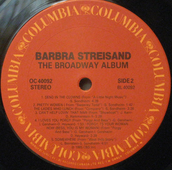 Barbra Streisand - The Broadway Album | Columbia (OC 40092) - 4 Barbra Streisand - The Broadway Album | Columbia (OC 40092) - 4