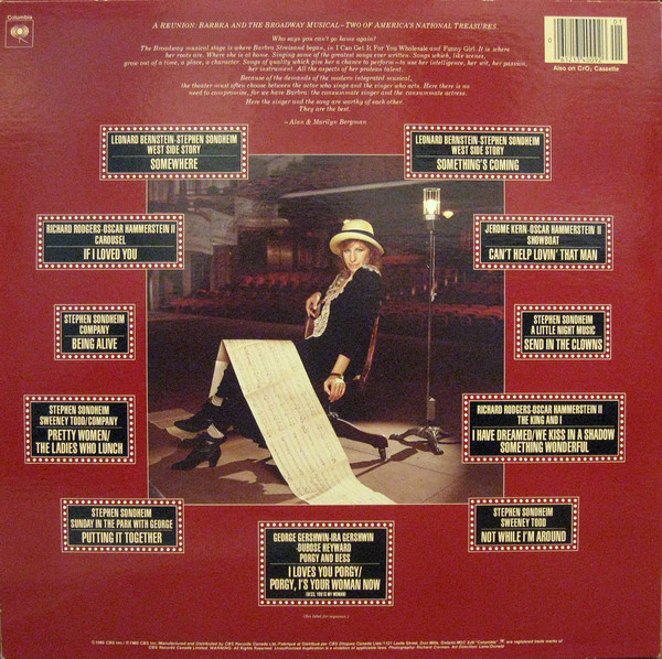 Barbra Streisand - The Broadway Album | Columbia (OC 40092) - 2 Barbra Streisand - The Broadway Album | Columbia (OC 40092) - 2