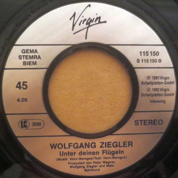Wolfgang Ziegler - In Angie's Augen | Virgin (115 150) - 4