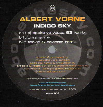 Albert Vorne - Indigo Sky | Above The Sky (above 012) - 3 Albert Vorne - Indigo Sky | Above The Sky (above 012) - 3