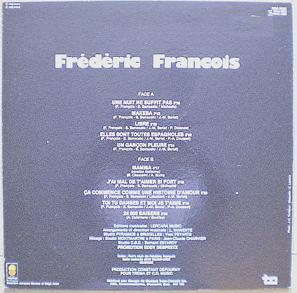 Frédéric François - Une Nuit Ne Suffit Pas | Trema (TRM-3022) - 2 Frédéric François - Une Nuit Ne Suffit Pas | Trema (TRM-3022) - 2