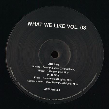 Various - What We Like Vol. 03 | Affinity Lab (AFFLABVN03)