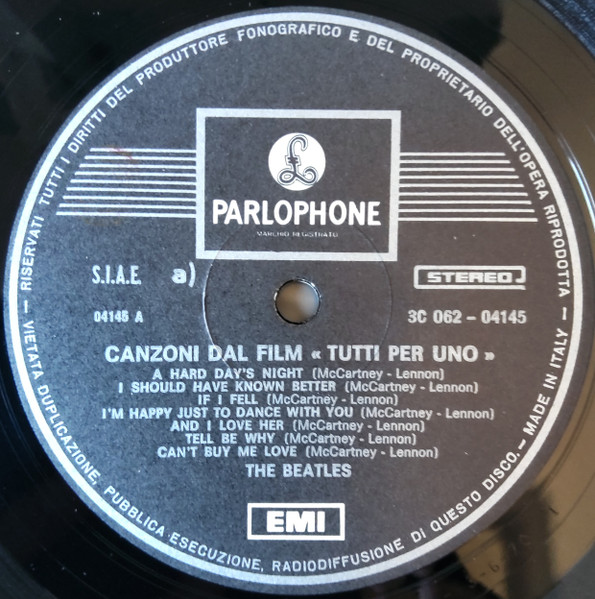 The Beatles - Tutti Per Uno (A Hard Day's Night) | Parlophone (3C 062-04145) - 3 The Beatles - Tutti Per Uno (A Hard Day's Night) | Parlophone (3C 062-04145) - 3