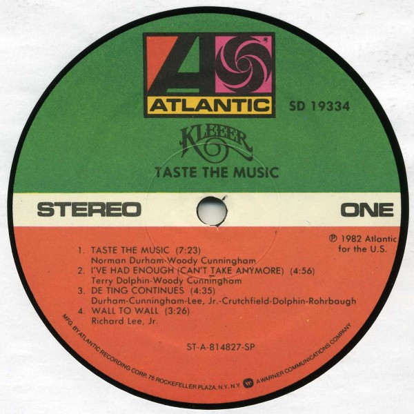 Kleeer - Taste The Music | Atlantic (SD 19334) - 3 Kleeer - Taste The Music | Atlantic (SD 19334) - 3